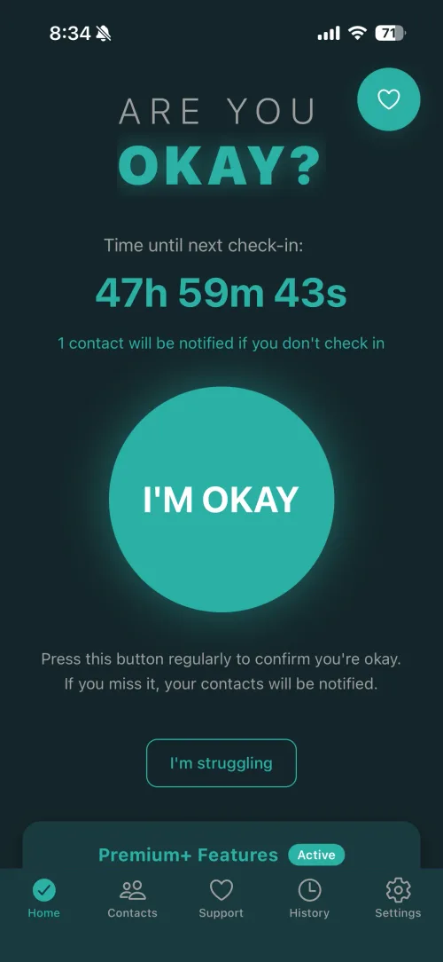 Are You SOS - Okay mode check-in